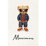 Maximus: Cahier personnalisé avec prénom Maximus | Cadeau d'anniversaire pour enfant, garçon, homme, copain ... | Nounours | 110 pages lignée, Petit Format 6x9 pouces (15,24 x 22,86 cm)