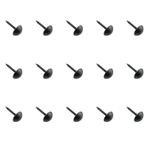 Maxmoral 15 adet donanım pirinç zımba 16mm mobilya dekorasyon saplama kapağı tırnak başparmak Tack pirinç raptiye mobilya çivi başlıkları dekoratif kenar antika pirinç siyah ahşap dekorasyon için