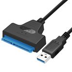 Maxmoral Süper Hızlı USB 3.0 - Sata III 2.5" Sabit Sürücü Adaptörü Dönüştürücü Kablosu, UASP SATA III II I - USB 3.0, Harici 2.5" HDD SSD Seri ATA Kablo Dönüştürücü