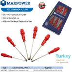 Maxpower MX136D 6 Parçalı Düz Tornavida Seti