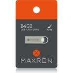 Maxron 64 GB Flash Bellek Metal Gövde Ömür Boyu Garantili Güvenli USB Bellek Data Traveler - Gri