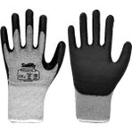 Maxsafety No: 9 PU Cut 3 Gri Siyah Lastik Eldiven