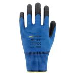 Maxsafety Zebra Nitril Kaplı İş Eldiveni Mavi-Siyah No: 9 Bahçe Eldiveni