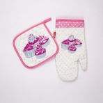 MAXSTYLE Crystal Mutfak Eldiveni+Tutkaç Set Cheries