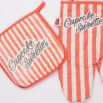 MAXSTYLE Crystal Mutfak Eldiveni+Tutkaç Set Cupcakes