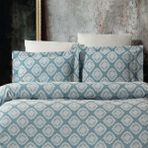 Maxstyle Damask Lyocell Mavi Çift Kişilik Nevresim Takımı - 200 x 220 cm