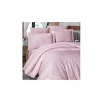 Maxstyle Jakarli Saten Ornament 160 x 220 cm Pudra Double Nevresim Takimi