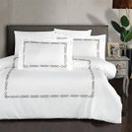 Maxstyle Knitted Saten Beyaz Çift Kişilik Nevresim Takımı