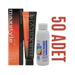Maxstyle Kuaför Seti 60 Ml 50 Adet Saç Boyası + 50 Adet 90 Ml Oksidan Teşhir