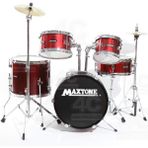 MAXTONE JUNIOR DAVUL SET 5 PCS METALİK KIRMIZI