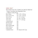 Maxtone MXC-3017FBK 5 Parça Akustik Davul Seti - Siyah (Başlangıç/orta Seviye) | 22 Inç Bas Davul, Standart Tom ve Trampet Dizilimi, Zil Paketi, Tabure ve Hardware Dahil Komple Set