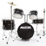 Maxtone Mxc-602Bk Junıor Davul Set 5 Pcs Siyah + Zil Ve Tabure :Maxt Junıor Davul Set 5 Pcs Siyah + Zil Ve Tabure :Maxtone Çin