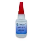 MAXWELL 4M CY06 Etil Siyanoakrilat Bazlı Hızlı Yapıştırıcı, Şeffaf, Plastik/Kauçuk Malzemeler İçin, Yüksek Sıcaklık Dayanımlı, 20gr