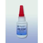 Maxwell 4M CY60 Alkoksietil Siyanoakrilat Hızlı Yapıştırıcı, Şeffaf, Düşük Viskoziteli, Metal/Plastik/Elastomer Uyumlu, 20gr