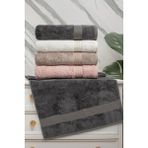 Maxwell Asorti Bambu 4'lü Banyo Havlusu - 70 x 140 cm - Pudra - Kahverengi