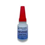 MAXWELL CY02 Etil Siyanoakrilat Bazlı Hızlı Yapıştırıcı, Düşük Viskoziteli, Şeffaf, EPDM ve Lastik Köpük için, NSF Onaylı, 20gr