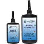 Maxwell Mixbond Uv 9028 Pleksi/Pc/Pmma/Pur/Pvc/Pa/Abs Yapıştırıcı, Şeffaf, Uv Kürleme, 5 Saniye Kuruma, Rohs Onaylı, 50Gr