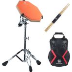 Maxword DD-239OR Pro Bateri Davul Çalışma Pedi Seti Drum Practice Pad Full Set - Turuncu