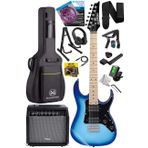 Maxword DE-150BL-35AMP Maple Klavye HH Yüksek Kaliteli 35W Amfili Elektro Gitar Seti