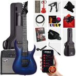 Maxword Grade-50AMP Blue Rosewood Floyde Rose 50 W Amfili Elektro Gitar - Mavi