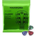 Maxword Gt-Classic Kaliteli Klasik Gitar Teli 1 Takım Set (Pena Hediye)