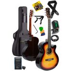 Maxword M501-Sb-Eq Profesyonel Sunburs Elektro Akustik Gitar Seti 4/4 Yetişkin Seri Üst Segment