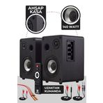 Maxword RM-400BK Aktif Stüdyo Referans Monitörü 4 İNÇ ÇİFT Bluetooth USB 140 Watt