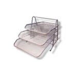 Maxx 2003C Metal 3 Lü Hareketli Evrak Rafı - Pastel Mor
