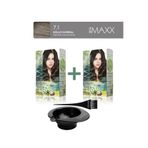 Maxx Deluxe 2'Li Natural Beauty Amonyaksız Saç Boyası 7.1 Küllü Kumral, Boya Tası, Fırça Hediye!