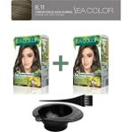 Maxx Deluxe 2'Li Natural Beauty Amonyaksız Saç Boyası 8.11 Yoğun Küllü Açık Kumral, Boya Tası, Fırça Hediye!