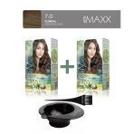 Maxx Deluxe 2'Li Natural Beauty Amonyaksız Set Saç Boyası 7.0 Kumral, Boya Tası, Fırça Hediye!