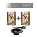 Maxx Deluxe 2'Li Paket Beauty Expert Set Boya 0.2 Buzul Sarısı, Boya Tası Ve Fırça Hediye!