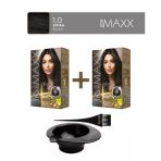 Maxx Deluxe 2'Li Paket Beauty Expert Set Boya 1.0 Siyah, Boya Tası Ve Fırça Hediye!