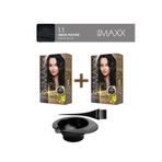 Maxx Deluxe 2'Li Paket Beauty Expert Set Boya 1.1 Mavi Siyah, Boya Tası Ve Fırça Hediye!