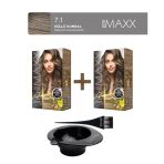 Maxx Deluxe 2'Li Paket Beauty Expert Set Boya 7.1 Küllü Kumral, Boya Tası Ve Fırça Hediye!