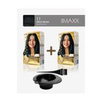 Maxx Deluxe 2'Li Paket Golden Beauty Set Saç Boyası 1.1 Mavi Siyah, Boya Tası Ve Fırça Hediye!