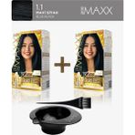 Maxx Deluxe 2'Li Paket Golden Beauty Set Saç Boyası 1.1 Mavi Siyah, Boya Tası Ve Fırça Hediye!