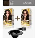 Maxx Deluxe 2'Li Paket Golden Beauty Set Saç Boyası 4.0 Kahve, Boya Tası Ve Fırça Hediye!