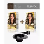 Maxx Deluxe 2'Li Paket Golden Beauty Set Saç Boyası 6.0 Koyu Kumral, Boya Tası Ve Fırça Hediye!