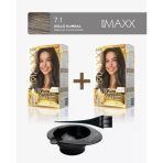 Maxx Deluxe 2'Li Paket Golden Beauty Set Saç Boyası 7.1 Küllü Kumral, Boya Tası Ve Fırça Hediye!