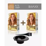 Maxx Deluxe 2'Li Paket Golden Beauty Set Saç Boyası 8.73 Karamel, Boya Tası Ve Fırça Hediye!