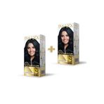 MAXX DELUXE 2'li Premium Yarı Kit Set Saç Boyası 1.1 Mavi Siyah