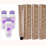 Maxx Deluxe 4.0 Kahve 3x60 ML Tüp Saç Boyası+3 Adet Oksidan