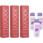 Maxx Deluxe 4.65 Şarap Kızılı 3x60 ml Tüp Saç Boyası + 3 Adet Oksidan