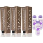 Maxx Deluxe 5.1 Küllü Açık Kahve 3x60 ml Tüp Saç Boyası + 3 Adet Oksidan