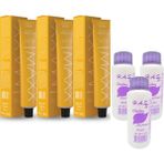 Maxx Deluxe 7.11 Yoğun Küllü Kumral 3x60 ml Tüp Saç Boyası + 3 Adet Sıvı Oksidan