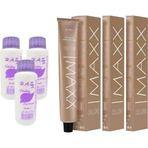 Maxx Deluxe 8/73 Karamel 3x60 ml Saç Boyası + 3x60 ml Oksidan