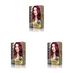 MAXX DELUXE BEAUTY EXPERT HAIR COLOR (KERATİN)'Lİ 1 KUTU (2 X 50 ML) (Şarap Kızılı 4.65) (3 paketi)
