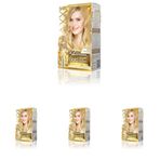 MAXX DELUXE Gold serisi 24K Altın Parçacıklı Serum ile 1 Kutu 2 x 50 ml ve Geliştiriciler Saç Boyası (BUĞDAY SARISI 9.0) (4 paketi)