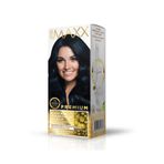 MAXX DELUXE Premium Yarı Kit Set Saç Boyası 1.1 Mavi Siyah